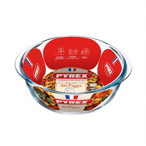 Plat à four en verre borosilicate transparent (26x11cm) pour friteuse à air 208B100 7648 pour modèle Pyrex - Product Image 2