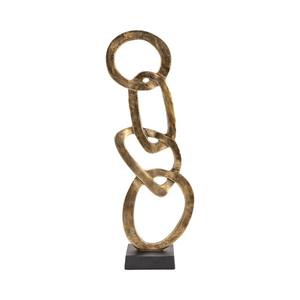 Sculpture moderne polie or Sculpture décorative abstraite Art moderne décor à la maison pièce d'accent ornement de table - Product Image 2