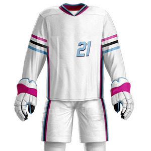 Hot Selling Newest Ice Hockey Uniform Set For 100% Polyester Custom Logo Casual Wear Sports Lightweight Hockey Uniforms - Product Image 4