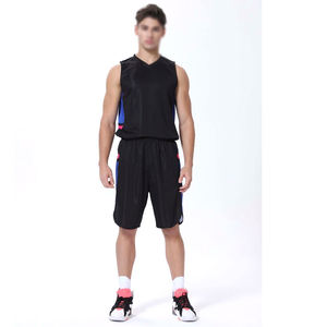Maillots de basket-ball unisexes pour adultes, uniformes, kit sportif, shorts, vêtements personnalisés, 100% polyester, séchage rapide, personnalisable - Product Image 3
