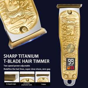 Afeitadoras Eléctricas Profesionales para Hombre y Recortadoras de Pelo, Cortapelos de Barbero de Cuchilla en T de Ajuste Cero para el Cuidado de Bigote y Barba, Inalámbricas - Product Image 5