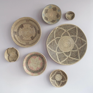 ตะกร้าหวายทะเลธรรมชาติสานโค้งสำหรับตกแต่งผนัง จานแขวนผนัง - Product Image 6