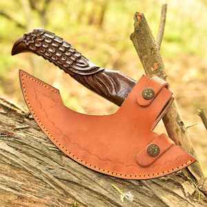 Couteau à pizza Viking industriel personnalisé en gros, hache forgée à la main, trancheuse à pizza de style hache, acier inoxydable, logo couleur personnalisé - Product Image 2