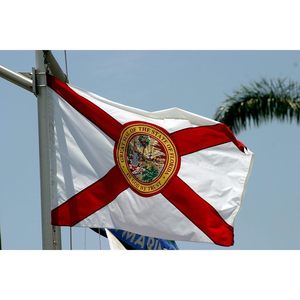 TOPFLAGS 5x8 Outdoor Florida for State <b>Flag</b> Embroidered Heavy Duty Cotton Silk Sewn Stripes with 3 Brass the Sunshine for State - Product Image 3