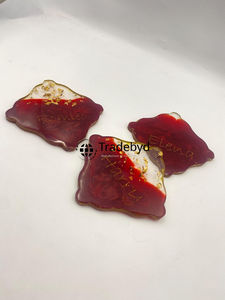 ชุดจานรองแก้วเรซิ่นทรงสี่เหลี่ยมคุณภาพพรีเมียม หรูหรา ผลิตด้วยมืออย่างยั่งยืน ปรับแต่งสีได้ สำหรับใช้ในบ้านและโรงแรม - Product Image 5