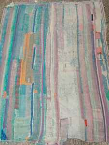 Boho Chic 100% algodón Reversible hecho a mano Kantha cosido a mano sostenible Kantha tradicional Vintage hecho a mano Kantha - Product Image 2