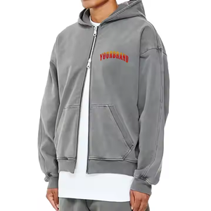 Sweat-shirts à capuche personnalisés en gros, style streetwear, en polaire épaisse 100% coton, séchage rapide et respirant - Product Image 6