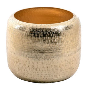 Jarrones de acabado antiguo dorado, decoración del hogar, jarrones de Metal, acabado dorado, hecho a mano, florero elegante, decoración de suelo - Product Image 2