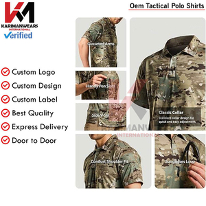 Polo deportivo de Paintball para hombre, camisa de Golf de rendimiento táctico de manga corta, ropa deportiva ligera y transpirable para exteriores - Product Image 6