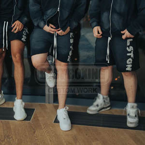 Pantalones cortos desgastados para hombre con rasgaduras pesadas y textura desgastada para ropa de calle atrevida Look Vintage Pantalones cortos desgastados para hombre - Product Image 6