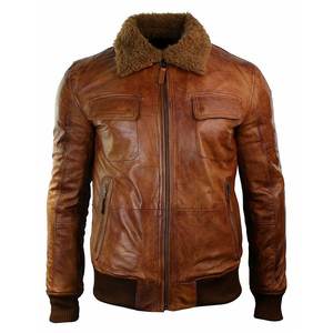 Chaqueta de cuero de piel con diseño profesional, chaqueta de piel con estampado personalizado, de alta calidad - Product Image 3