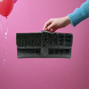 Portefeuille d'été vintage en cuir véritable avec fermeture à glissière pour dames et femmes. - Product Image 5