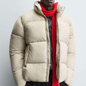 Dernière veste matelassée à prix avantageux, couleur unie, col montant, logo personnalisé, fermeture éclair, manches longues, coupe décontractée - Product Image 2