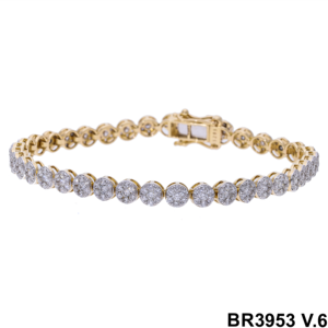 Bracelet de tennis en diamant rond 3.27CTW en or 14 carats pour femmes exigeantes - Product Image 4