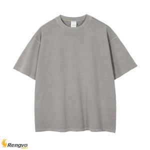 Camiseta de algodón de peso pesado para hombre de alta calidad Nuevo estilo Oversize 250 GSM Hip Hop Vintage Diseño formal - Product Image 3