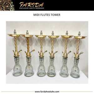 Venta al por mayor de latón de lujo Midi Lemonade Art Top Único Nuevo diseño de latón macizo Shisha Hookah con técnicas de laca - Product Image 4