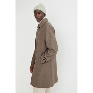 High Comfort Men's Long <b>Trench</b> <b>Coat</b> in Bulk for Spring Soft Woolen Fabric with Sheep <b>Fur</b> - Product Image 1
