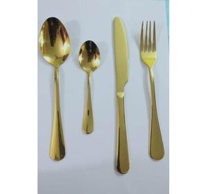 Ensemble de couverts en acier inoxydable durable Vaisselle de luxe plaquée or Durable et élégante pour les mariages, les banquets et les tables à manger - Product Image 1