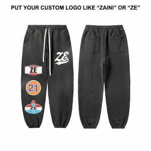 Pantalon de jogging pour homme ZAINI de qualité supérieure, en coton et polyester, 320 GSM, noir, coupe décontractée, respirant, séchage rapide, écologique - Product Image 1