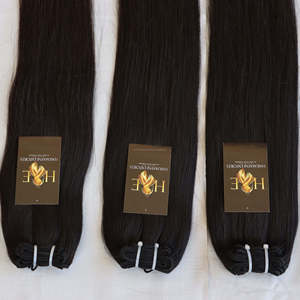 Mechones de pelo Natural Remy, extensiones de cabello humano indio liso, belleza personalizada, fabricante indio - Product Image 5