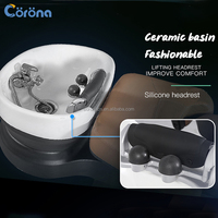 Fauteuil de Lavage Allongé de Luxe Moderne 2026, Mobilier de Salon de Coiffure, Lit de Shampoing pour Tête de Spa