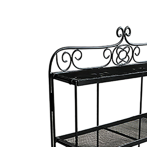 Support pour plante moderne élégant noir à 3 niveaux décoratif carré en métal noir pour une utilisation intérieure et extérieure ensemble de conteneurs pour plantes - Product Image 6