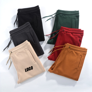 Pantalones Deportivos de Felpa Francesa para Hombre, de Pierna Ancha y Recta, Gruesos y Sencillos para Invierno, con Logotipo Personalizado del Fabricante - Product Image 1