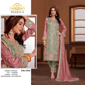 Salwar Kameez pakistanaise Semi-Stitch Plus Size Vêtements ethniques Party Wear Salwar Suit pour les femmes à un prix abordable - Product Image 5