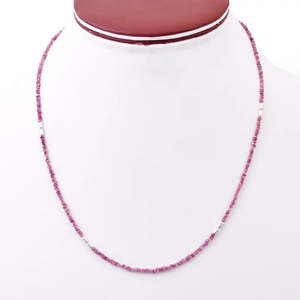 Collier en diamant rose non taillé AAA+ 2-3 mm, bijoux élégants et luxueux - Product Image 2