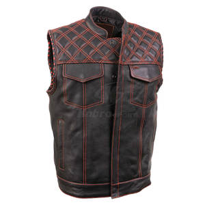 Chaleco de invierno de diseño personalizado para hombre, chaqueta de Color sólido, ropa de calle informal transpirable, cuero sin mangas, cómodo estilo de ocio - Product Image 1