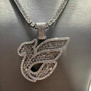 Colgante de diseño de Hip Hop de plata 925 de lujo con diamante de moissanita y bolsa de dinero helado joyería de fiesta personalizable - Product Image 1