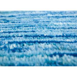 Tapis en laine noué à la main Nuray bleu, motif puzzle rayé rectangulaire pour la maison, le salon ou le couloir - PAE-331 - Product Image 3