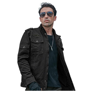 <b>Mens</b> Classic Black Winter Varsity <b>Jacket</b> Front Logo Durable Polyester/Cotton Fabric Stylish Stand Collar Quick Dry Breathable - Product Image 4