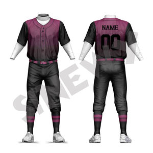 Ensemble complet de maillot et pantalon de baseball personnalisés, imprimés, 100 % polyester, avec casquette de baseball - Product Image 3