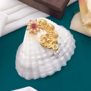 Altın kaplama vücut Piercing burun pimleri toptan kadınlar burun Pin boncuk takı yüzük burun düğün kıyafeti altın