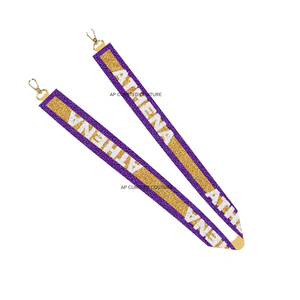 Recién llegado, monederos de diseñador para mujer, correas con cuentas, bolso cruzado, ajustable, hecho a mano, algodón, Mardi Gras - Product Image 3