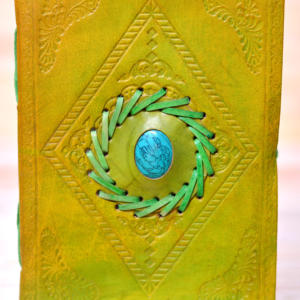 Genuine TC Leather Travel Notebook Handcrafted White Cotton Rug Bound Journal Wood-Free Stone Dairy Notebook for Busy On-The-Go - Product Image 2