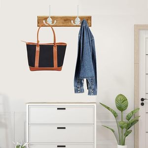 ตะขอแขวนเสื้อโค้ทสามง่ามสำหรับงานหนักสีขาวตะขอคู่12สกรูวัสดุอลูมิเนียมไม้สำหรับเสื้อผ้าขนาดใหญ่ - Product Image 6