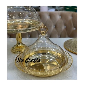 Plat à beurre décoratif en métal pour restaurant, artisanat, design le plus récent, qualité supérieure, forme ronde/carrée, dôme de service - Product Image 1