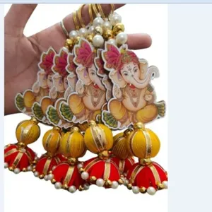 Lote de decoraciones de pared Diwali Laxmi Ganesh Ji decoración del hogar colgante de pared decoración del templo regalos religiosos para invitados regalo Pongal - Product Image 1