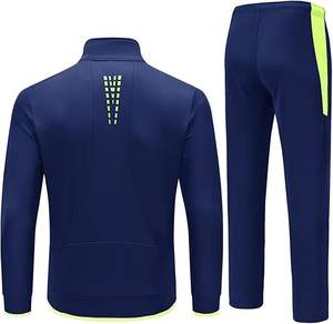 ชุดวอร์มลำลองสำหรับผู้ชายชุดวอร์ม2ชิ้นผ้าสแปนเด็กซ์95% 5% โพลีเอสเตอร์สำหรับยิมชุดออกกำลังกายโลโก้ด้านหน้า - Product Image 2