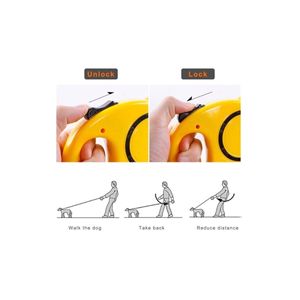 Laisse rétractable automatique pour animaux de compagnie, 5 mètres de long, pour chats et chiens - Product Image 4