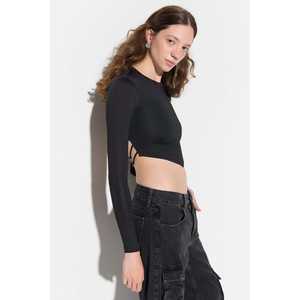 Chemise décontractée pour femmes, col rond, en mousseline de soie, tricotée, coupe régulière, printemps-automne, taille XL - Product Image 3