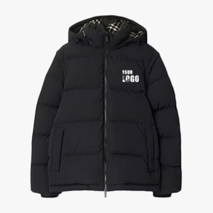 Chaqueta acolchada de diseñador para hombre, abrigo de burbujas de lona personalizado, Parka brillante a la moda, venta al por mayor, estilo callejero grueso con capucha - Product Image 1