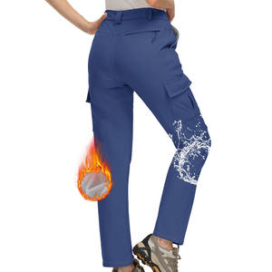 Meilleur produit tendance Vêtements d'extérieur tendances Pantalons cargo pour femmes Tenue personnalisée de couleur unie Pantalons cargo respirants pour femmes - Product Image 2