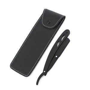 Rasoir droit de barbier en acier inoxydable couleur personnalisée, manche métallique, lame simple, coupe de cheveux, rasoir pliable pour la gorge, rasoir de salon - Product Image 4