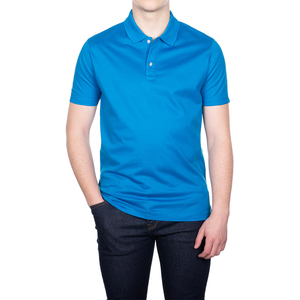 Polo homme à manches courtes, coupe ajustée, broderie personnalisée de haute qualité, respirant, service OEM - Product Image 2