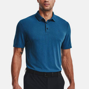 Polo de golf sólido de manga corta personalizado al por mayor transpirable - Product Image 3