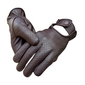 Street Wear Custom Logo Non-Slip Full Finger Leather <b>Gloves</b> with Lace-Up Closure for Unisex Winter Outdoor Use - Product Image 1