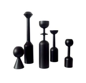 Bougeoir à cône noir Chandelier unique pot à bougies Décoration de pièce maîtresse - Product Image 1